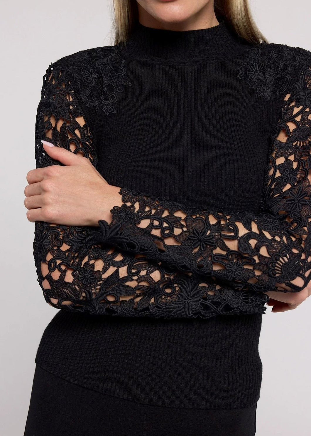 Marcelena Lace Combo Sweater