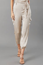 Load image into Gallery viewer, Satin Belted Cargo Pant

